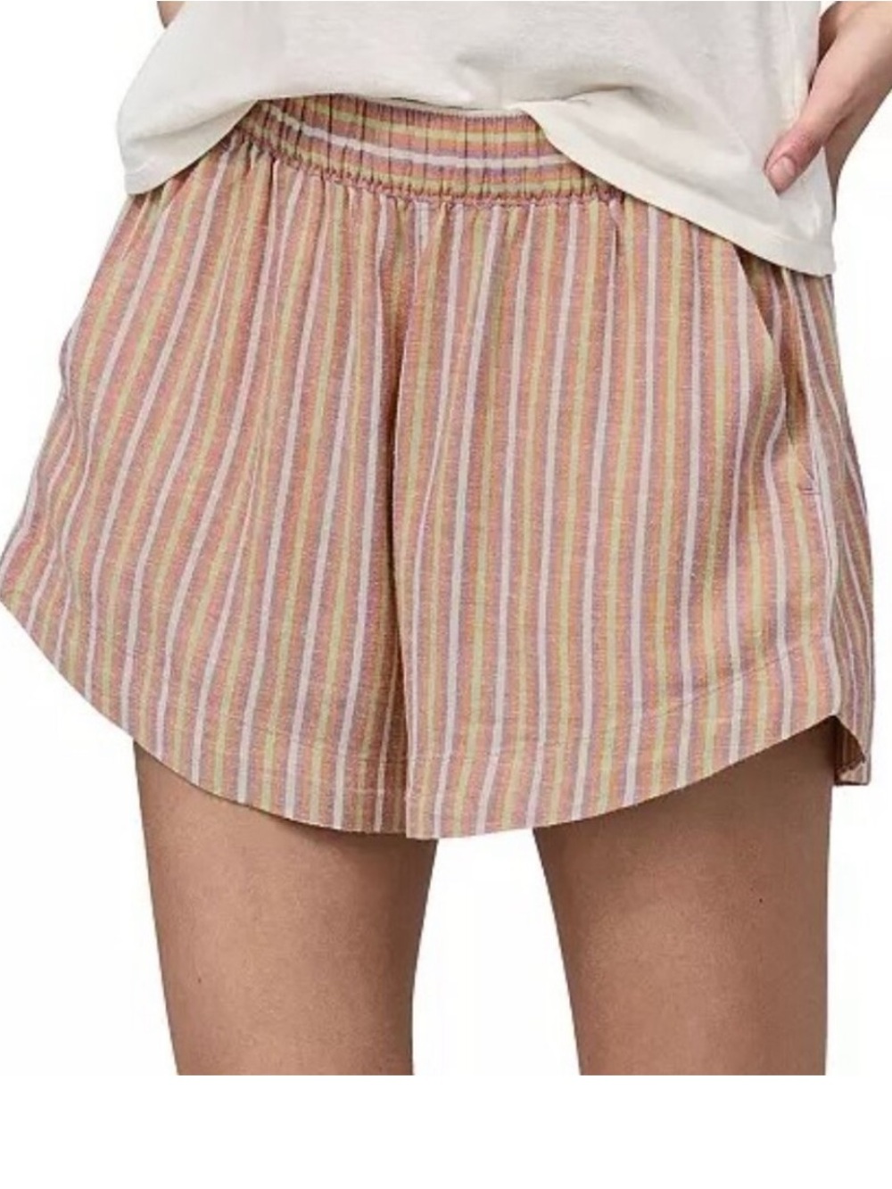 Patagonia Women's Garden Island Striped Hemp & Lyocell Shorts CL
